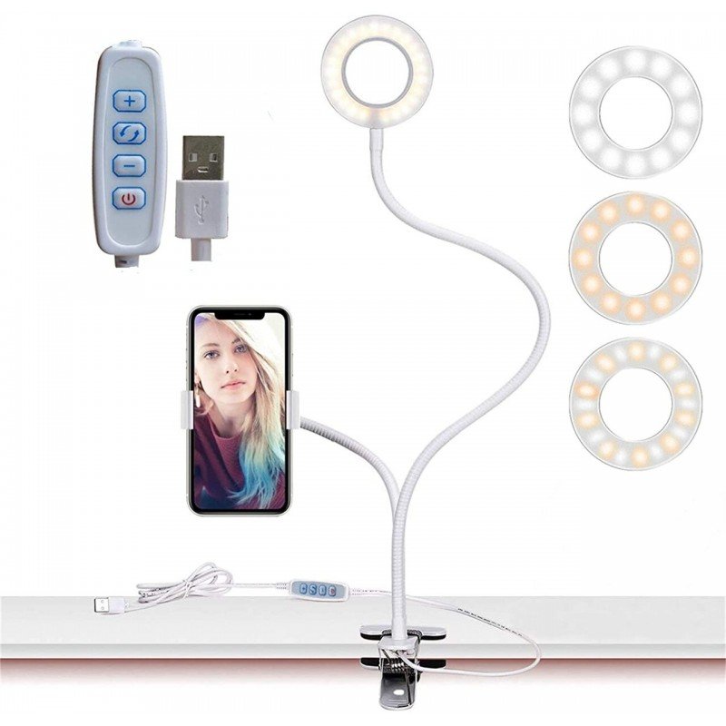 Лед Ринг Лампа с гъвкав и регулируем държач. - Image 6