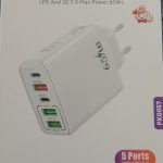 Бързо зарядно утройство с 2 USB-A изхода и 3 USB-C изход 220V