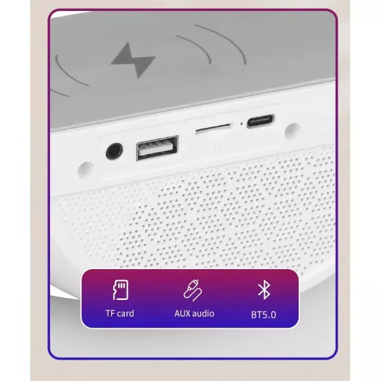 Смарт LED лампа- Тонколона, Лампа, Безжично зарядно, Smart G-lamp - Image 6